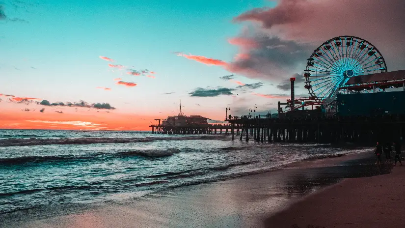 Sunset at Santa Monica Pier